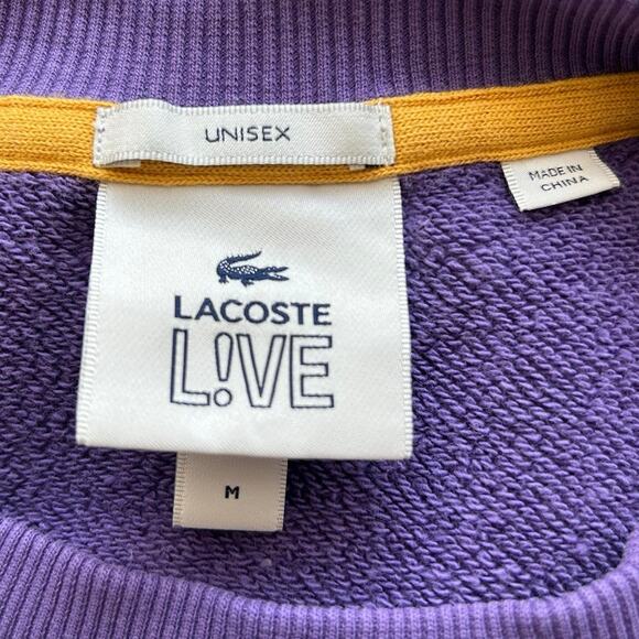 Lacoste Live Futurist Sweatshirt in Purple - Picture 6 of 7